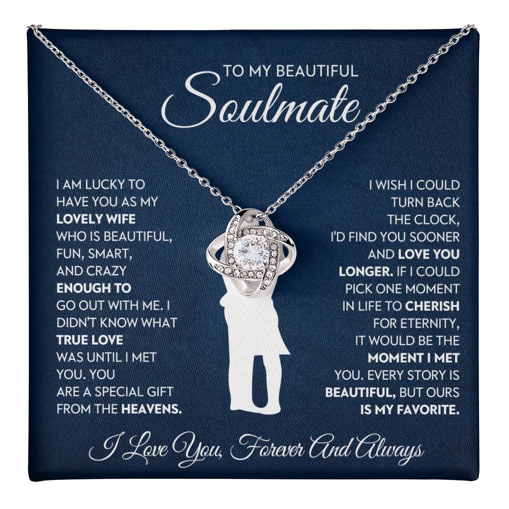 To My Lovely Wife Love Knot Necklace – Love You Longer — product image 1