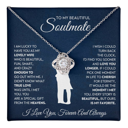 To My Lovely Wife Love Knot Necklace – Love You Longer — product thumbnail 1
