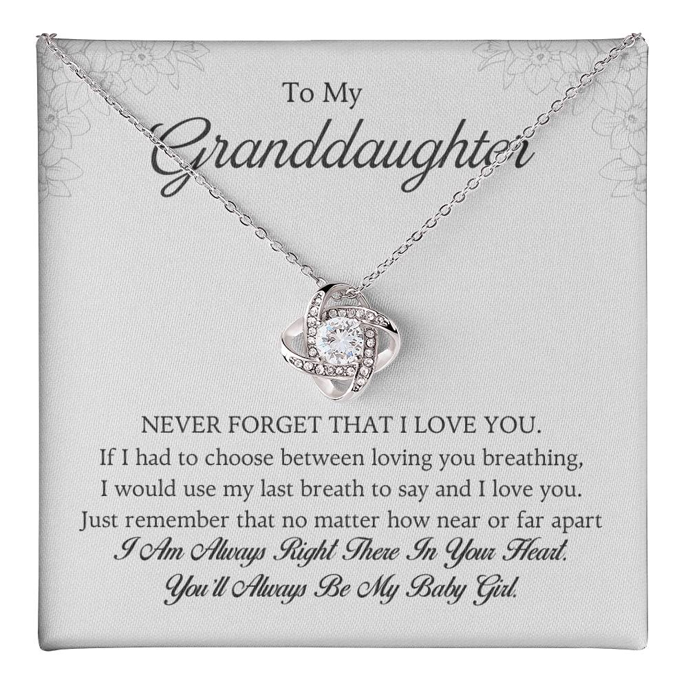 To My Granddaughter Love Knot Necklace – Never Forget My Love — product image 37