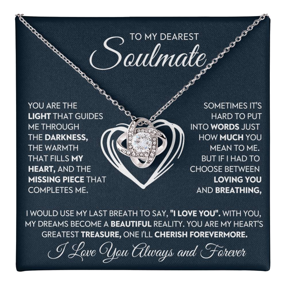 To My Dearest Soulmate Love Knot Necklace – You Complete Me — product image 18