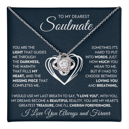 To My Dearest Soulmate Love Knot Necklace – You Complete Me — product thumbnail 18