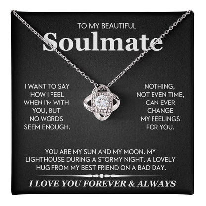 To My Beautiful Soulmate Love Knot Necklace – My Sun and Moon — product thumbnail 39