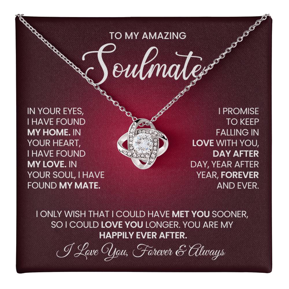 To My Amazing Soulmate Love Knot Necklace – My Happily Ever After — product image 1