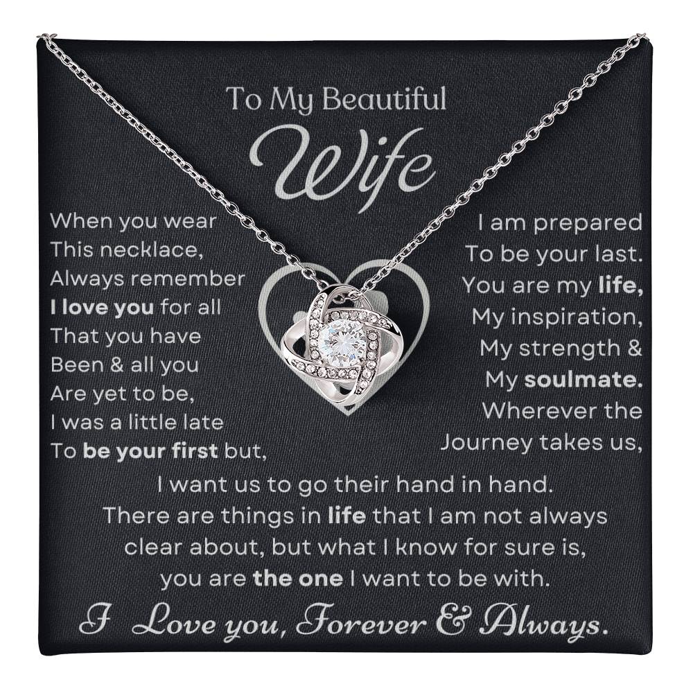 To My Beautiful Wife Love Knot Necklace – My Life and Inspiration — product image 19