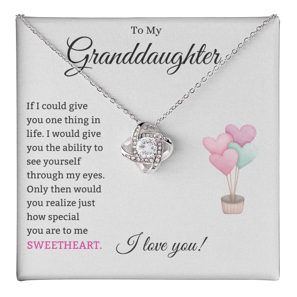 To My Granddaughter Love Knot Necklace – If I Could Give You — product image 35