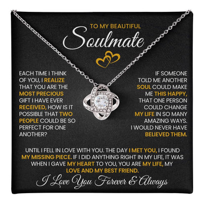 To My Beautiful Soulmate Love Knot Necklace – Precious Gift — product thumbnail 18