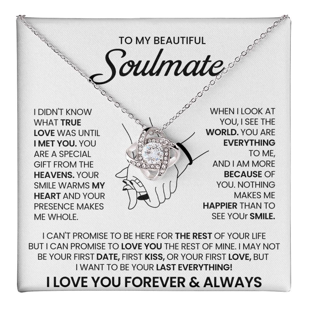 To My Beautiful Soulmate Love Knot Necklace – My Special Gift — product image 18