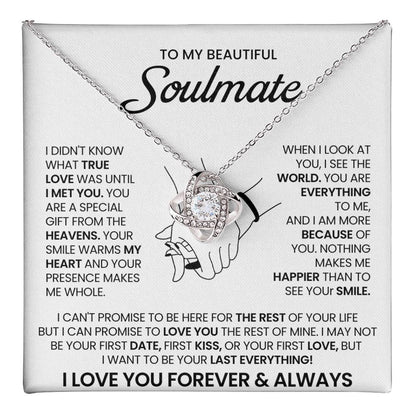 To My Beautiful Soulmate Love Knot Necklace – My Special Gift — product thumbnail 18