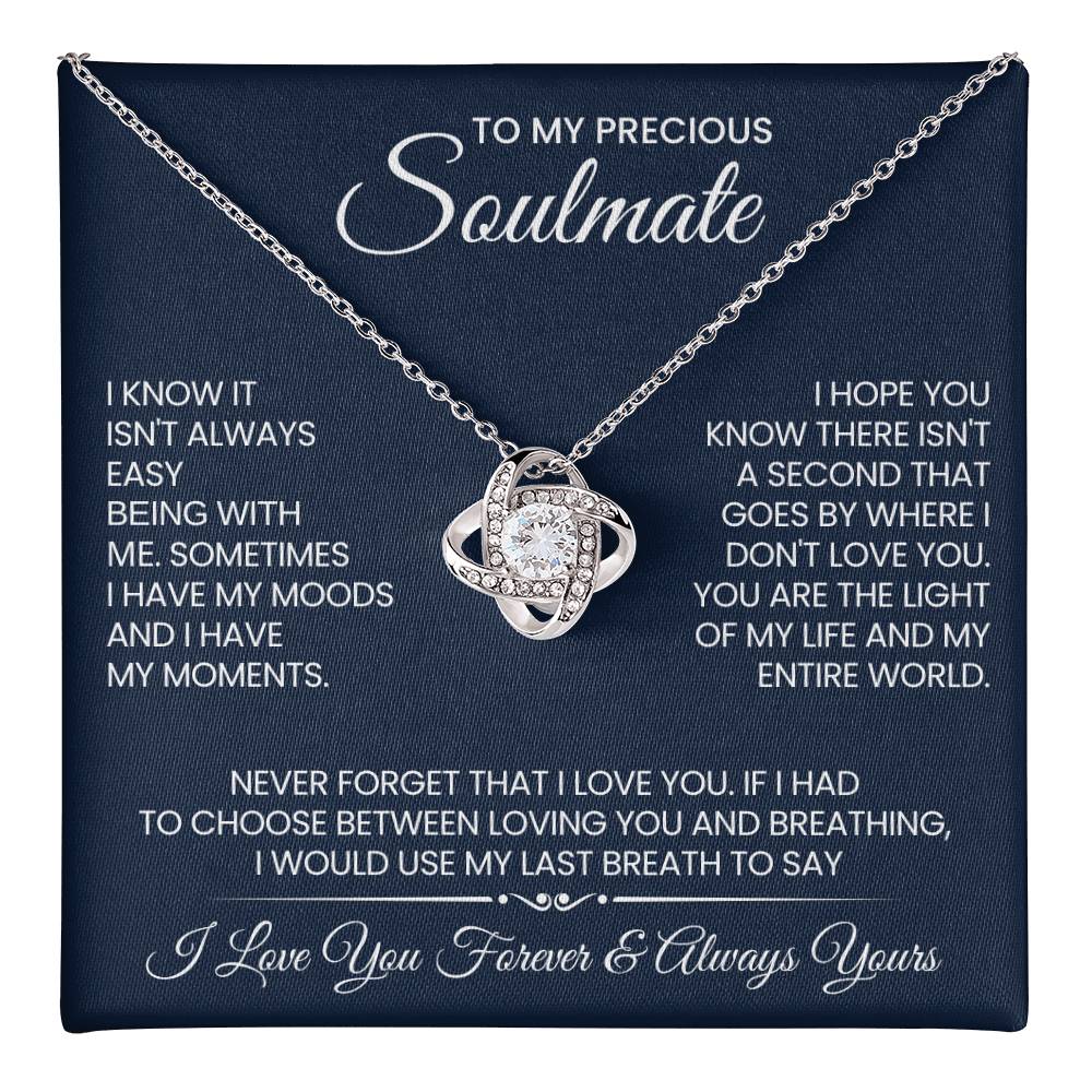To My Precious Soulmate Love Knot Necklace – Never Forget My Love — product image 18