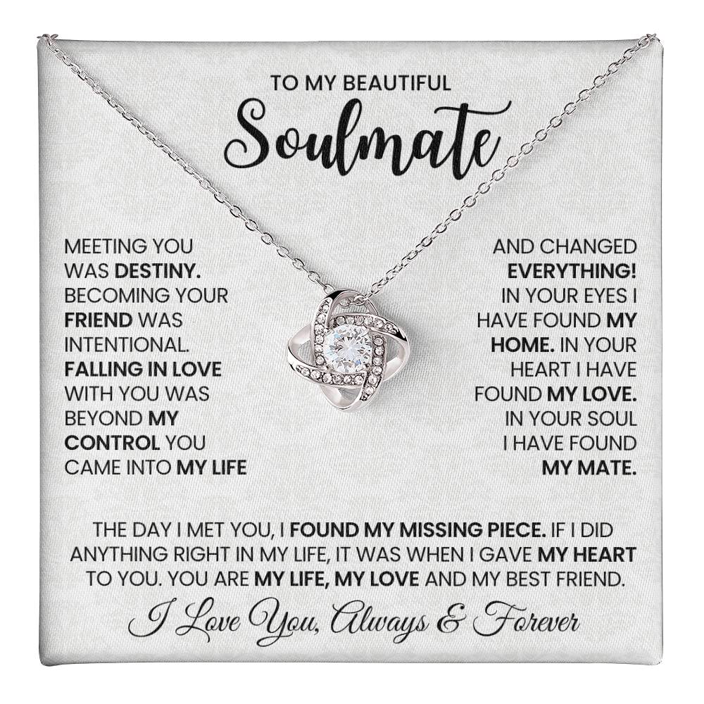 To My Soulmate Love Knot Necklace – My Missing Piece — product image 37