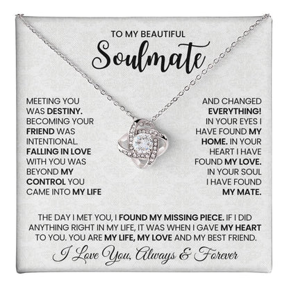 To My Soulmate Love Knot Necklace – My Missing Piece — product thumbnail 37