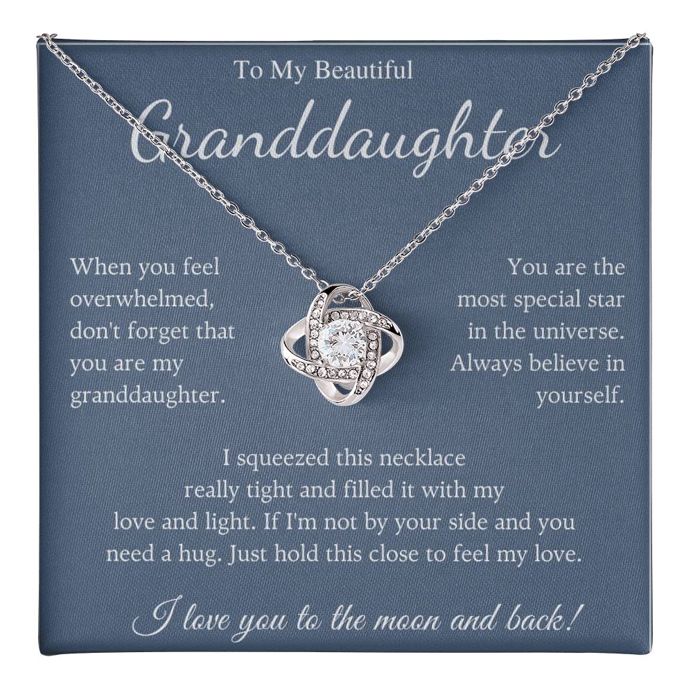 To My Granddaughter Love Knot Necklace – When You Feel Alone, Remember My Love — product image 18