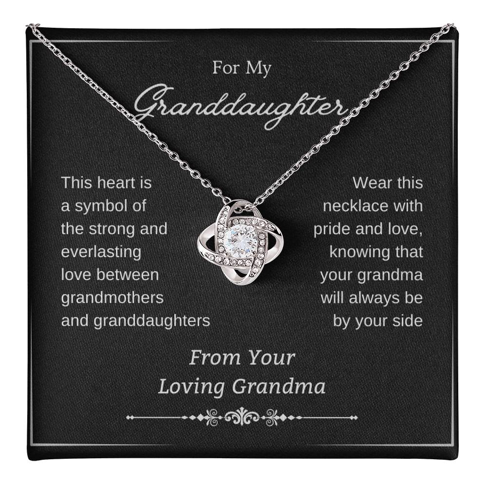 To My Granddaughter Love Knot Necklace – A Heart Full of Love — product image 18