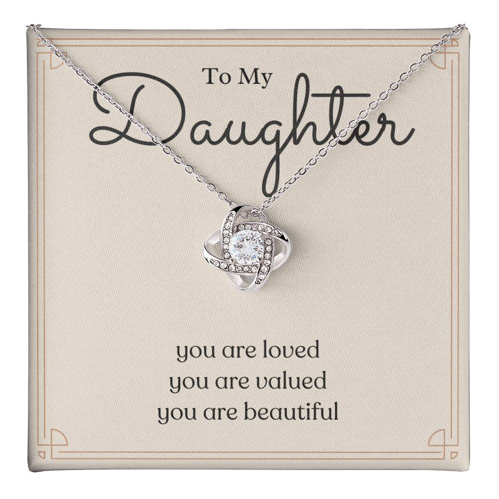 To My Daughter Love Knot Necklace – You Are Loved — product image 19