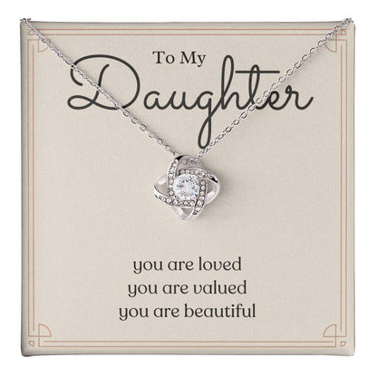 To My Daughter Love Knot Necklace – You Are Loved — product thumbnail 19
