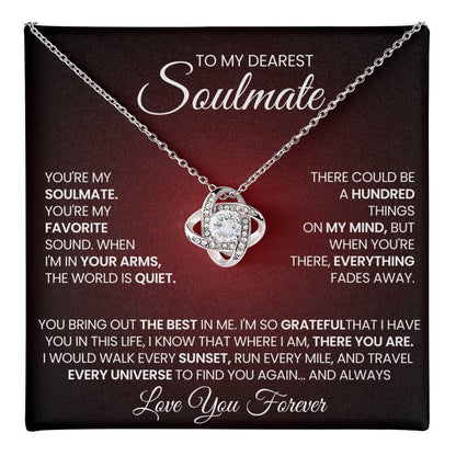 To My Dearest Soulmate Love Knot Necklace – My Favorite Sound — product thumbnail 18