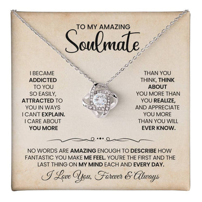 To My Amazing Soulmate Love Knot Necklace – More Than You Know — product thumbnail 1
