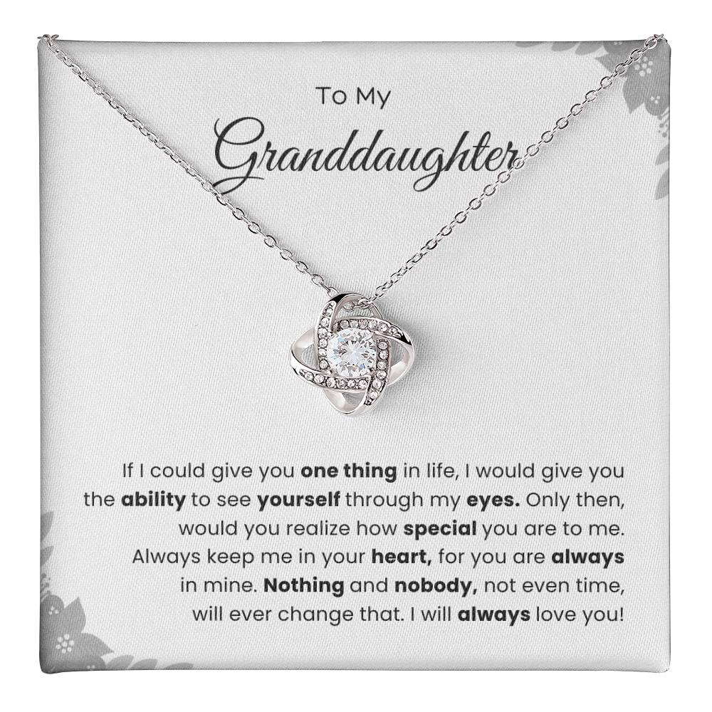 To My Granddaughter Love Knot Necklace – If I Could Give You the World — product image 37