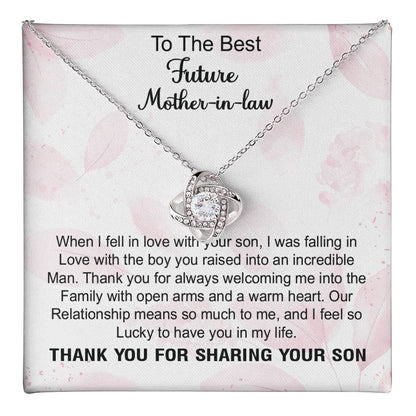 To the Best Future Mother in Law - Beauty Necklace, Gift for Future Mo