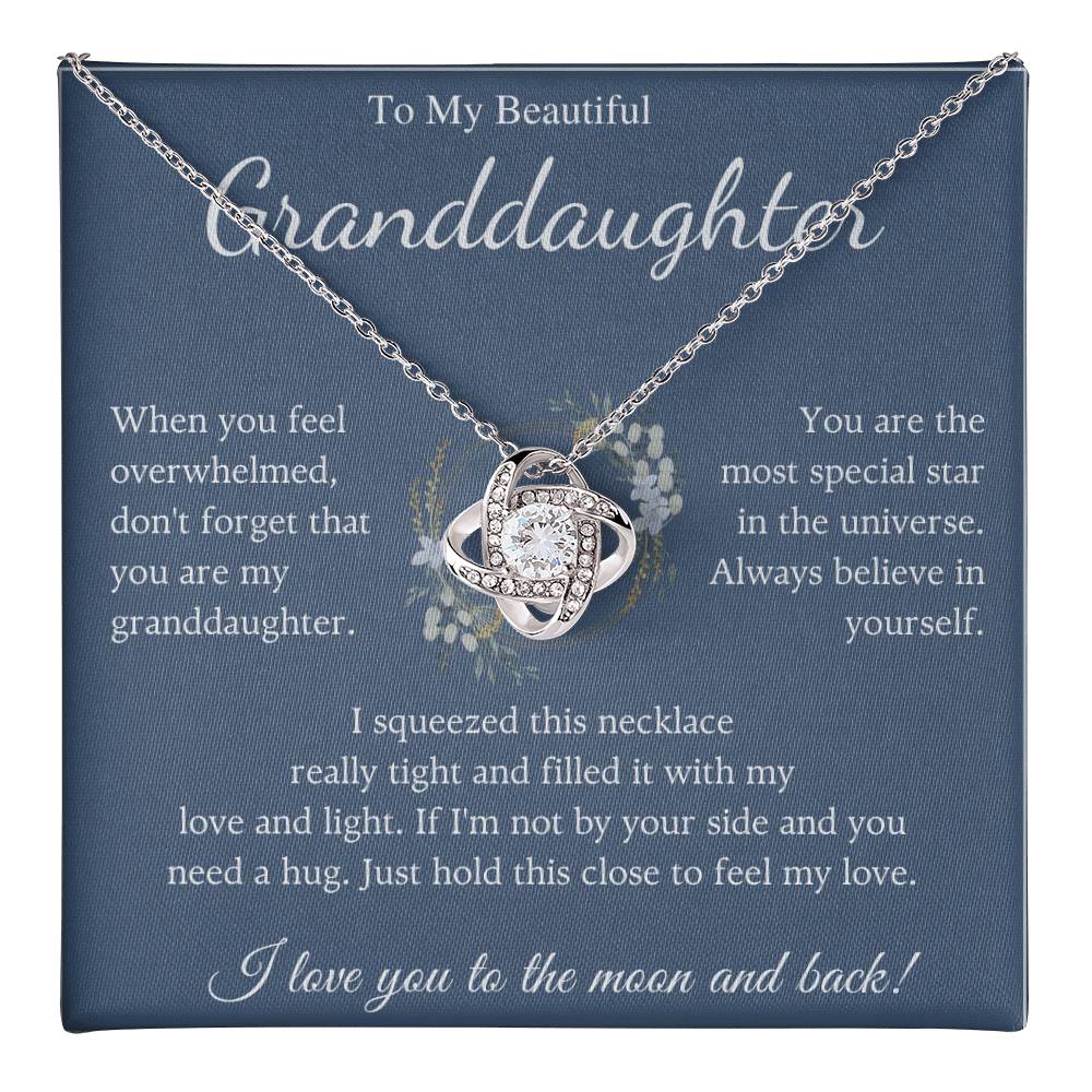 To My Granddaughter Love Knot Necklace – When You Feel Alone — product image 18