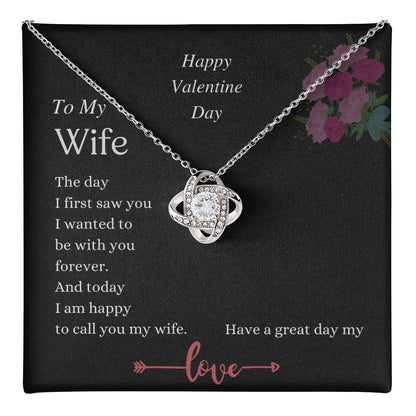 Valentine's Love Knot Necklace for Wife – The Day I First Saw You
