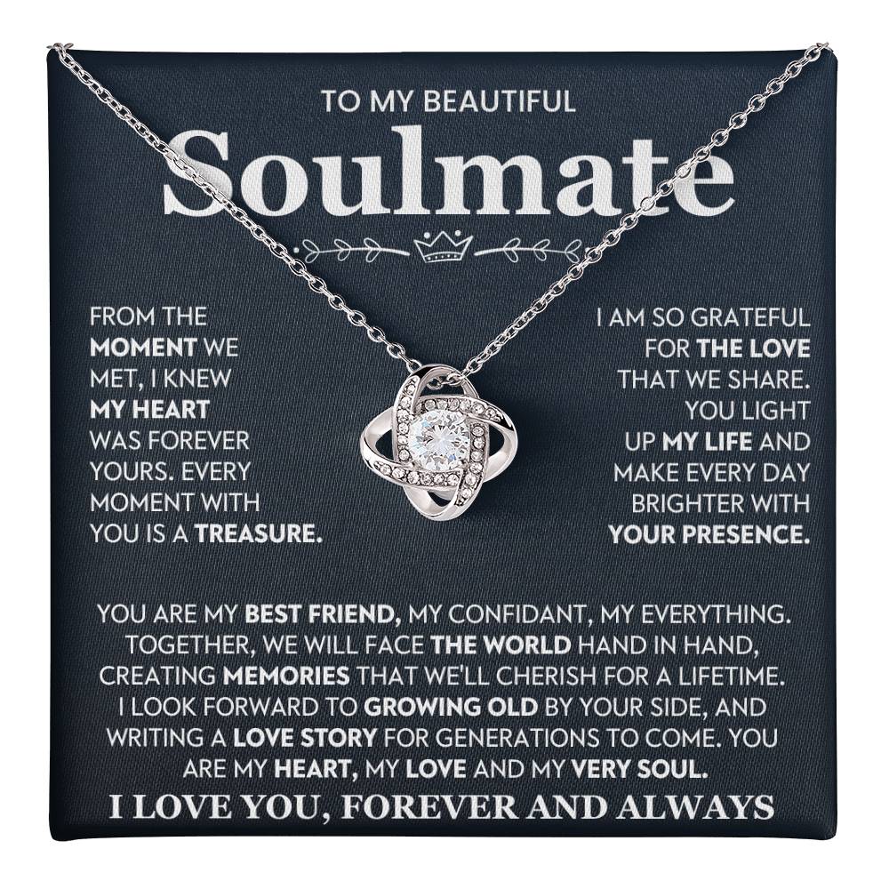 To My Beautiful Soulmate Love Knot Necklace – Together Hand in Hand — product image 34