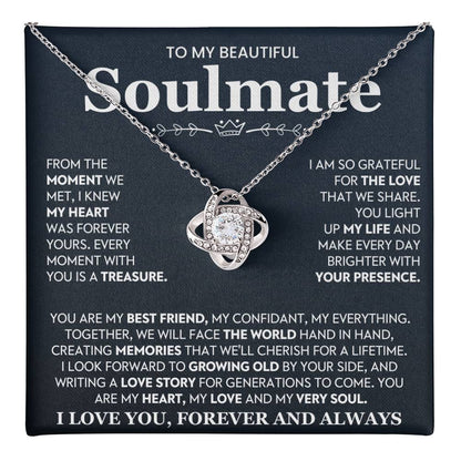 To My Beautiful Soulmate Love Knot Necklace – Together Hand in Hand — product thumbnail 34