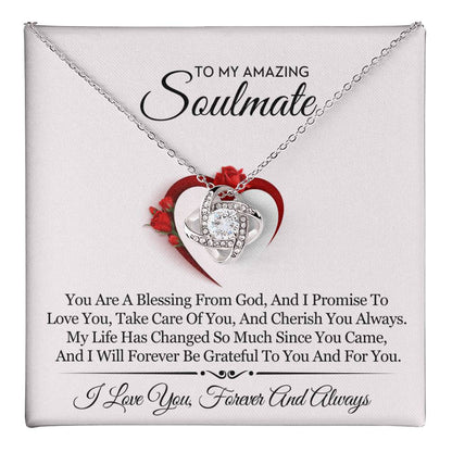 To My Amazing Soulmate Love Knot Necklace – Blessing From God — product thumbnail 18