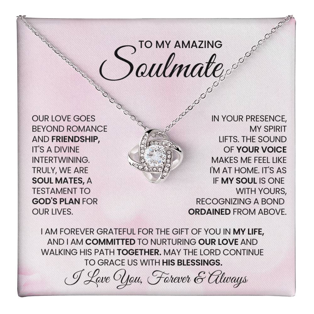 To My Amazing Soulmate Love Knot Necklace – Divine Soulmates — product image 36