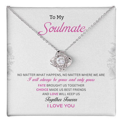 To My Soulmate Love Knot Necklace – Together Forever