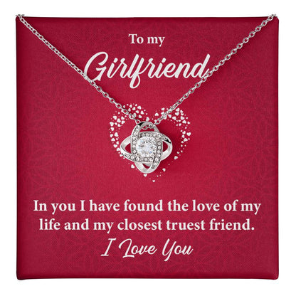 To My Truest Girlfriend Love Knot Necklace - My Gorgeous Girlfriend Ne