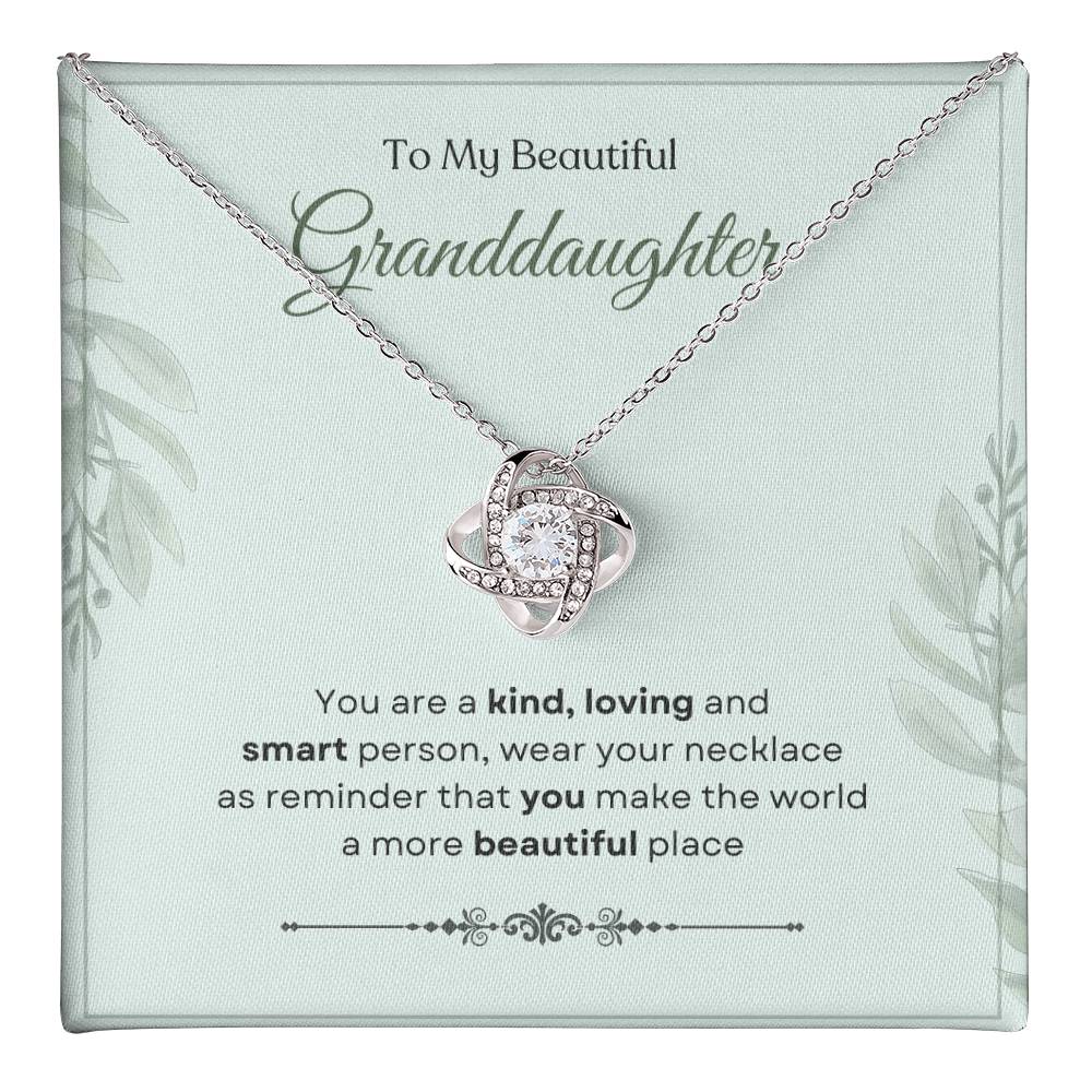 To My Granddaughter Love Knot Necklace – You Are a Kind Soul — product image 37