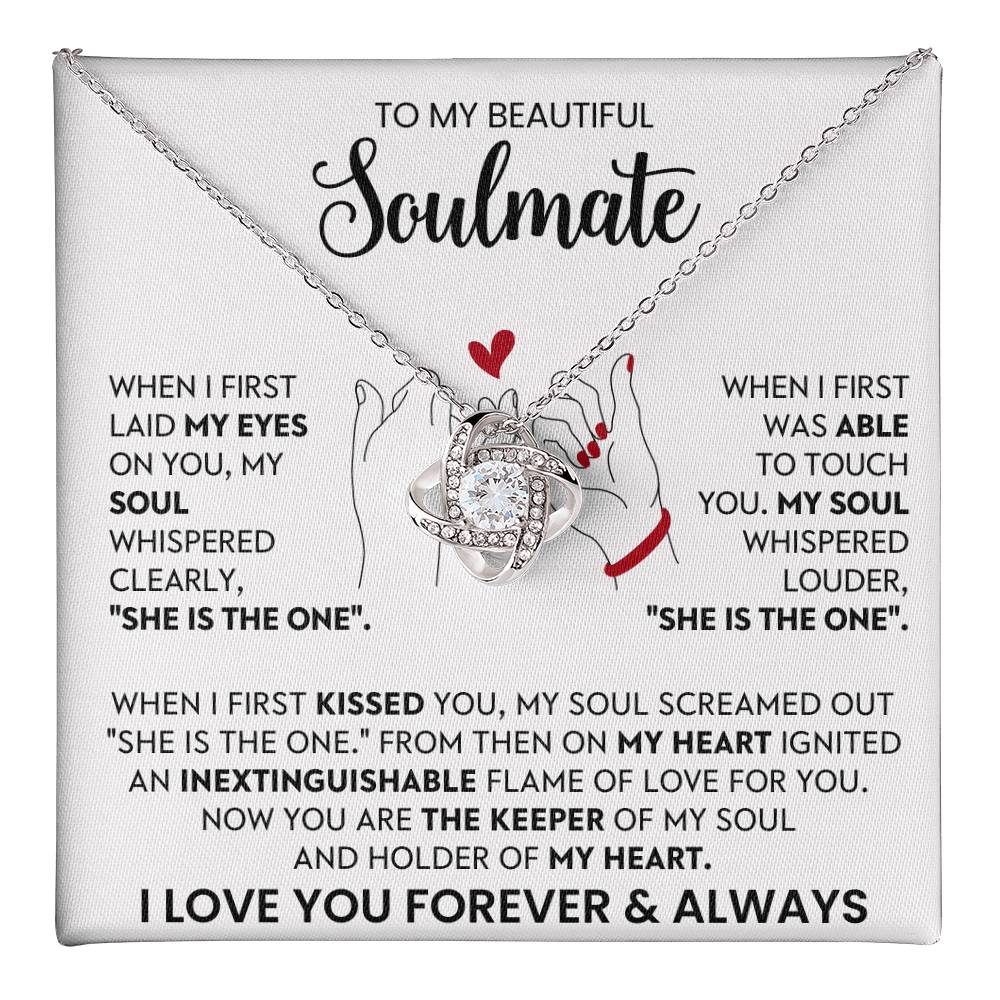 To My Beautiful Soulmate Love Knot Necklace – She Is the One — product image 18