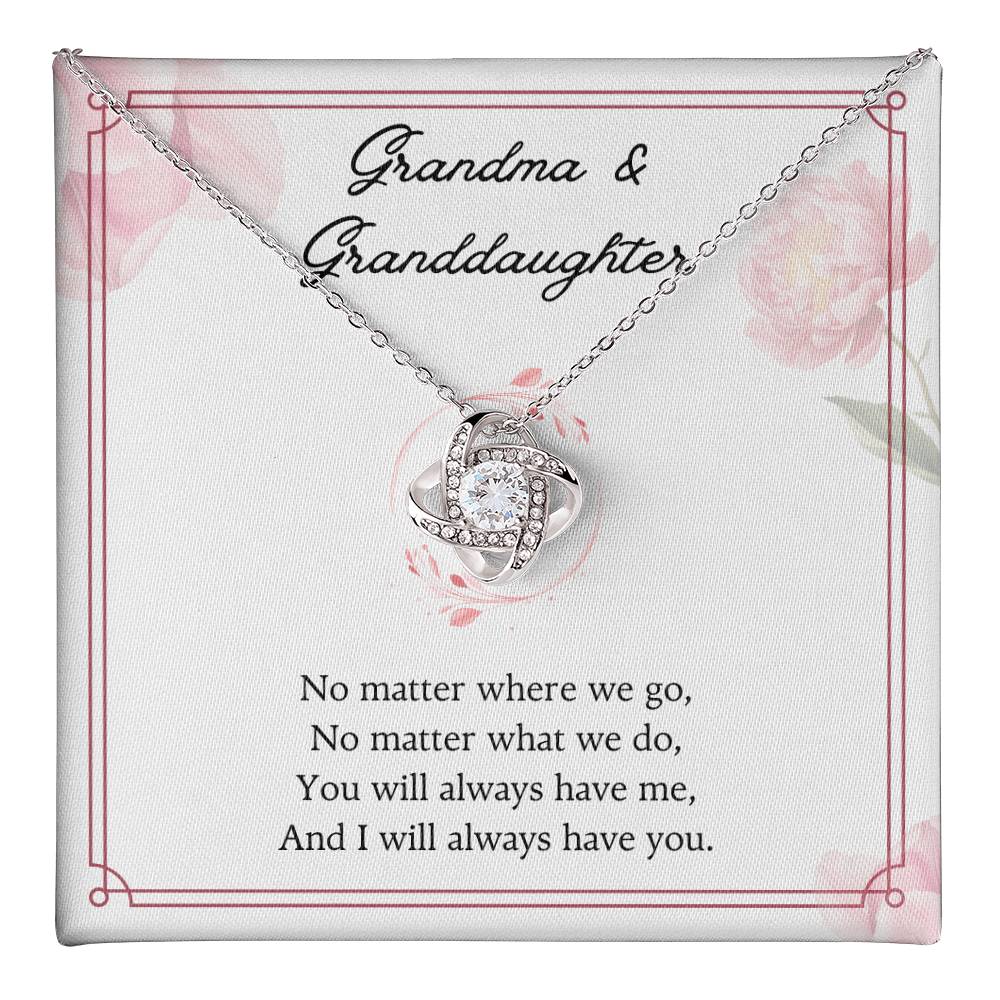 To My Granddaughter Love Knot Necklace – No Matter Where We Go — product image 37