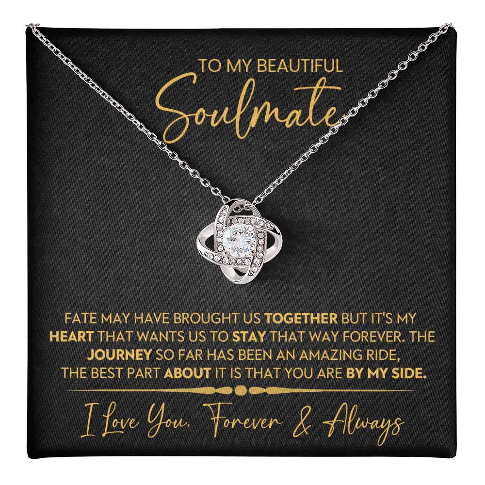 To My Beautiful Soulmate Love Knot Necklace – Forever and Always — product image 18