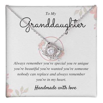 To My Granddaughter Love Knot Necklace – You Are Special — product thumbnail 1