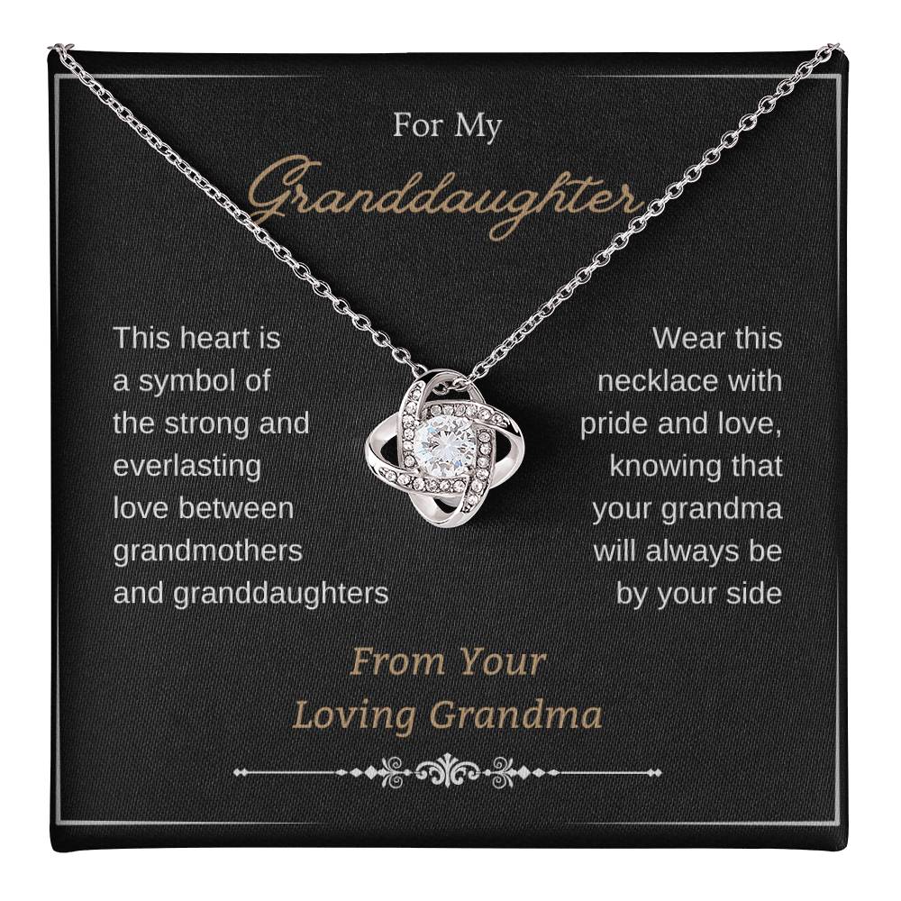 To My Granddaughter Love Knot Necklace – This Heart Is a Symbol — product image 36