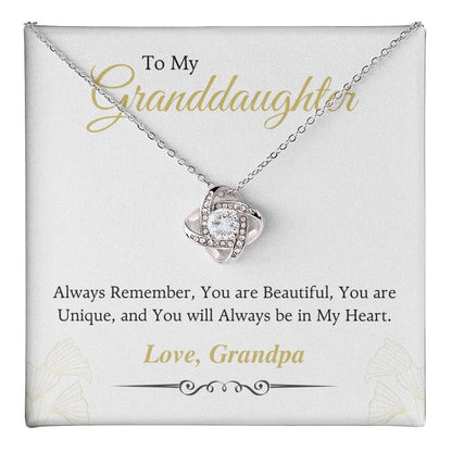 To My Granddaughter Love Knot Necklace – Always in My Heart — product thumbnail 36