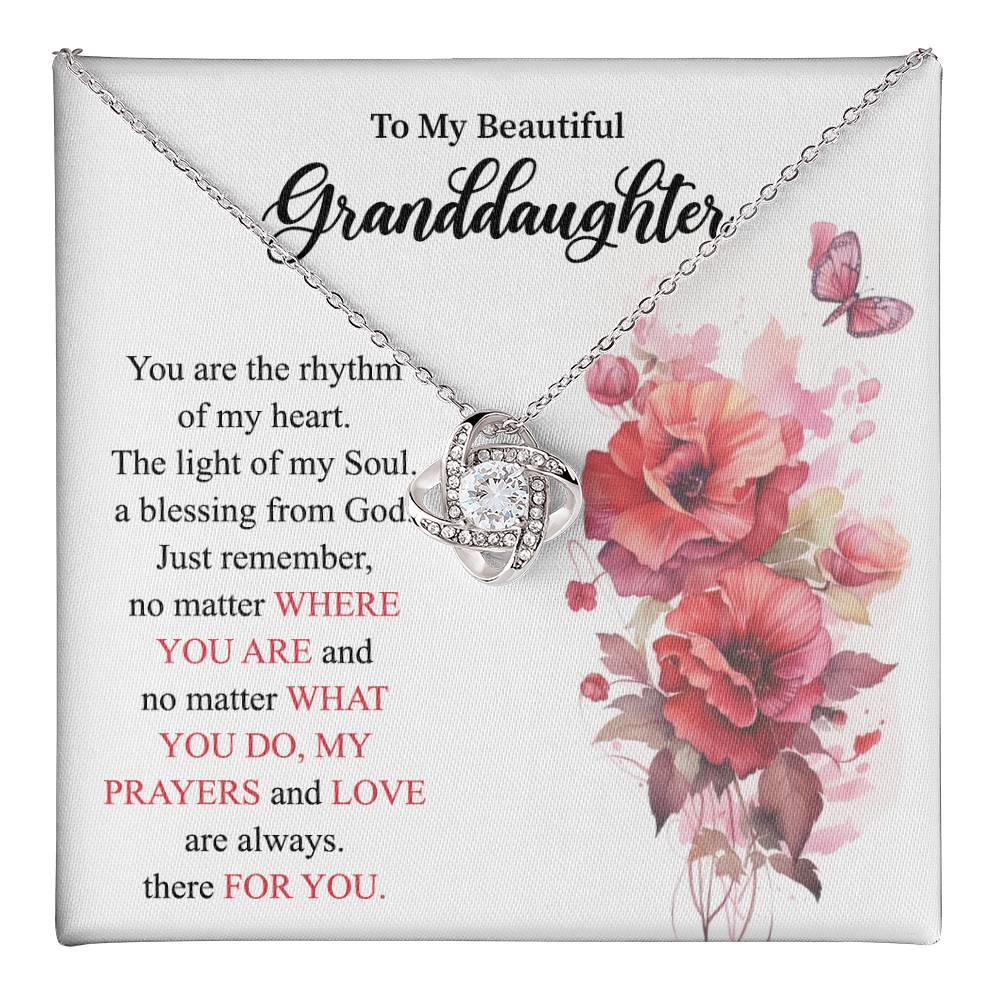 To My Beautiful Granddaughter Necklace from Grandma - Cute Message Car