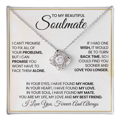 To My Beautiful Soulmate Love Knot Necklace – My Home and Love — product thumbnail 1
