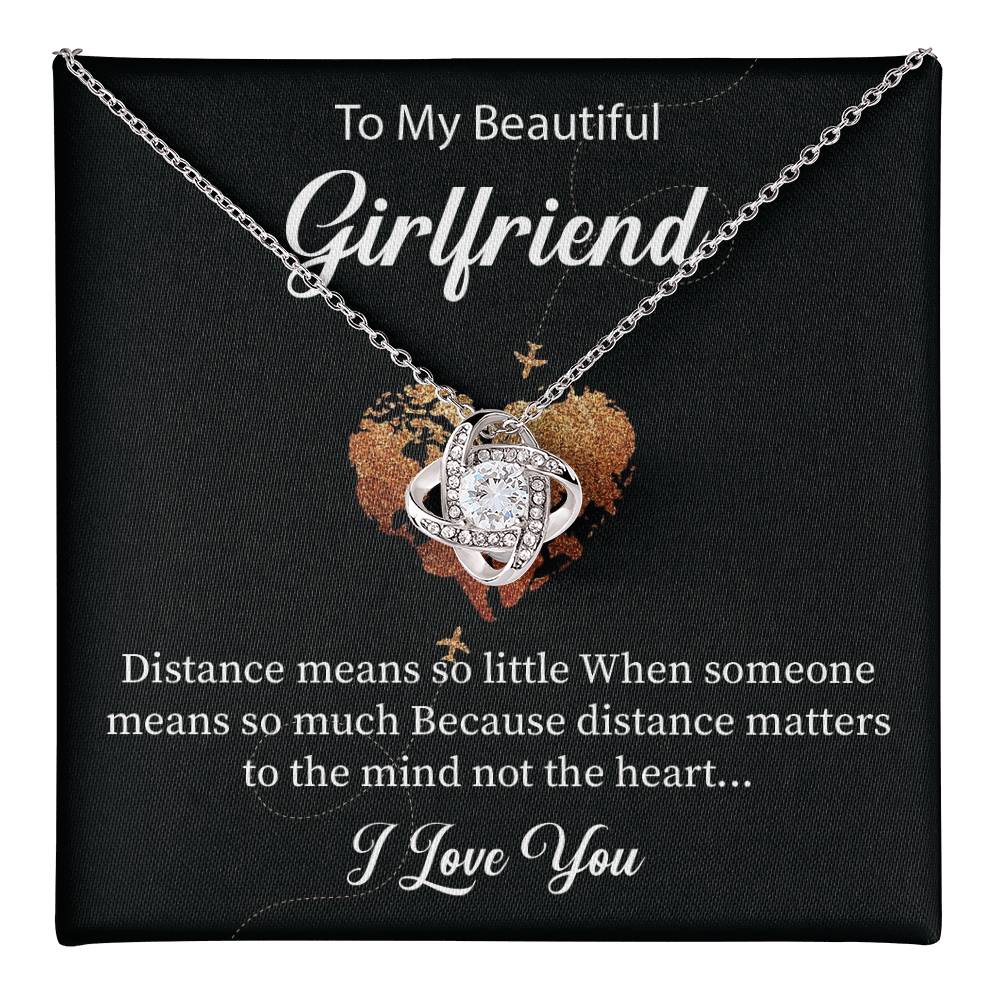 To My Gorgeous Beautiful Girlfriend Necklace With Message Card Long Di