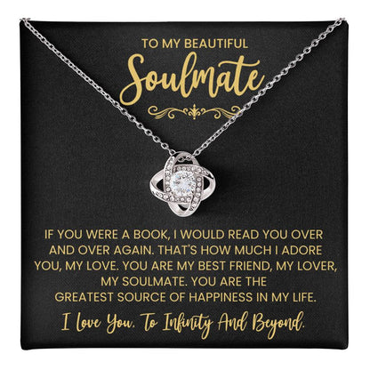 To My Beautiful Soulmate Love Knot Necklace – My Greatest Happiness — product thumbnail 18