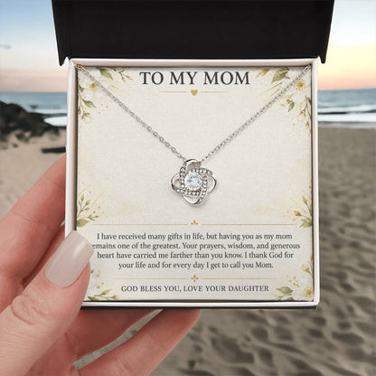 Love Knot Necklace for Mom from Daughter – You Are My Blessing — product thumbnail 3
