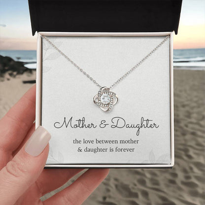 Mother & Daughter Love Knot Necklace – Forever Bond Gift