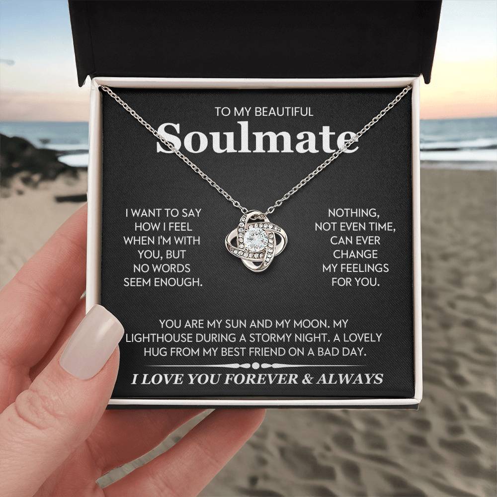 To My Beautiful Soulmate Love Knot Necklace – My Sun and Moon — product image 3