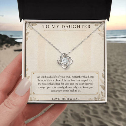 Love Knot Necklace for Daughter from Mom & Dad – Home Is Always Here — product thumbnail 3