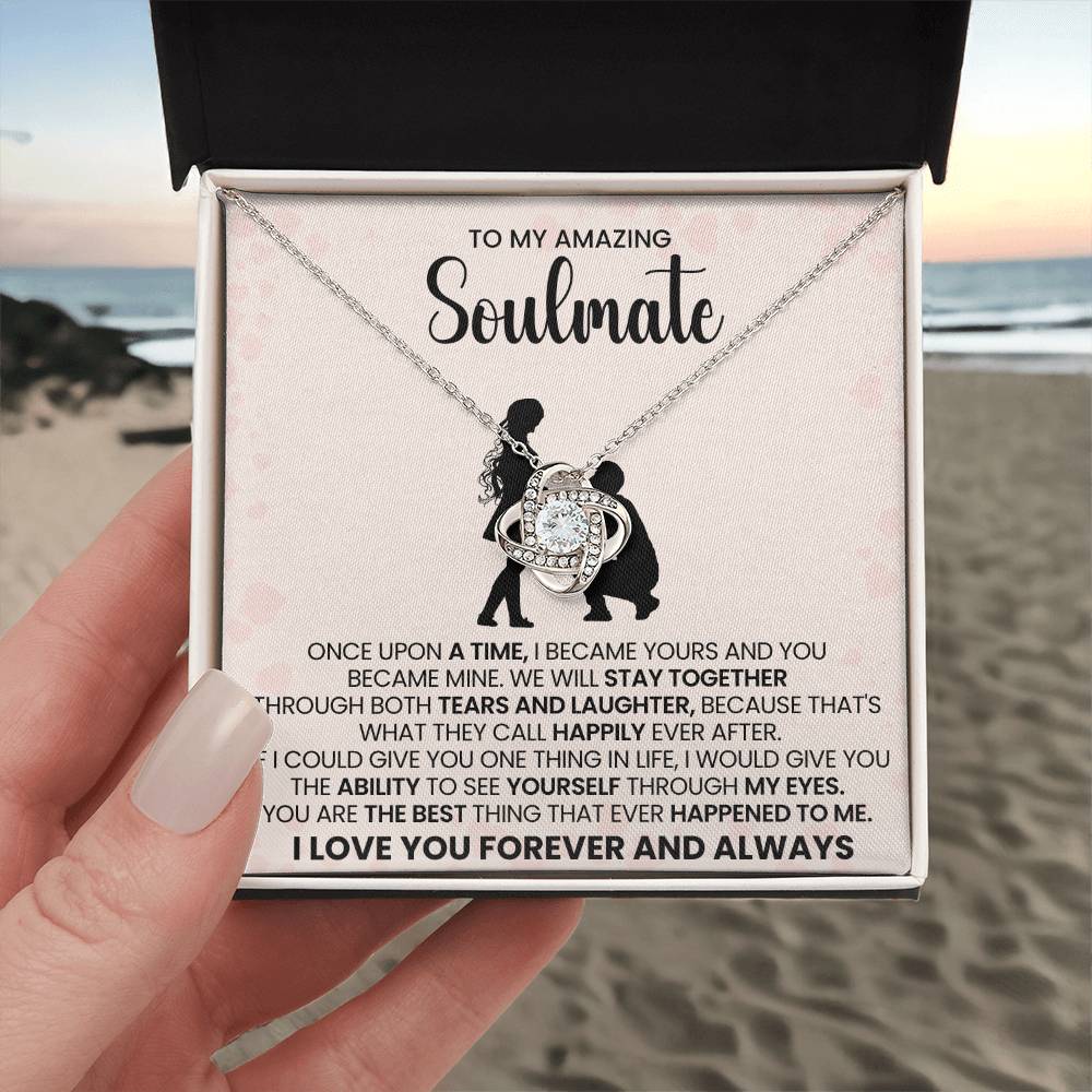 To My Amazing Soulmate Love Knot Necklace – Happily Ever After Love — product image 3