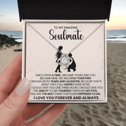 To My Amazing Soulmate Love Knot Necklace – Happily Ever After Love — product thumbnail 3