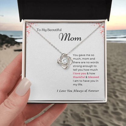 To My Mom Love Knot Necklace – You Gave Me So Much — product thumbnail 3