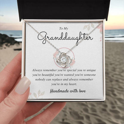 To My Granddaughter Love Knot Necklace – You Are Special — product thumbnail 3